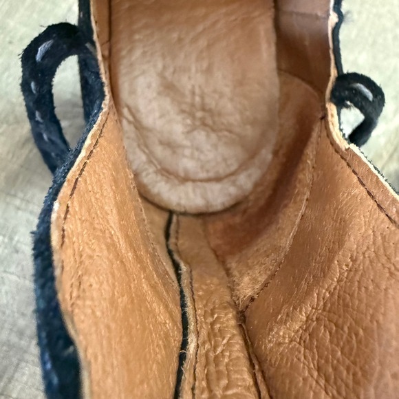 Frye Suede Naomi Pickstitch Ankle‎ Booties Leather Accent Size 9 Cowgirl Western - Picture 7 of 8